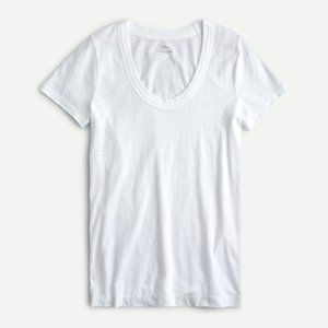 J-Crew White T-Shirts - Vintage Scoop neck